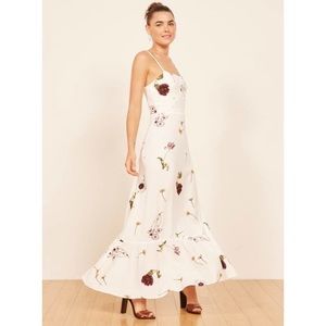 Reformation prairie dress in gardenia
